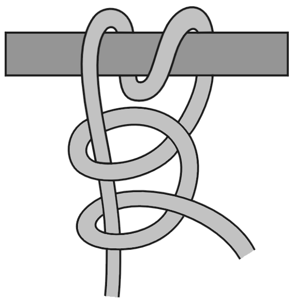 A drawing of a knot tied in rope: which knot is it?